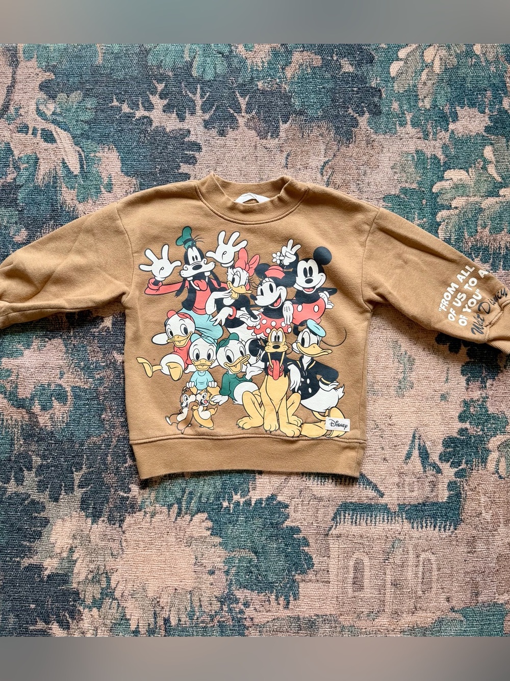 H&M x Disney Characters Crewneck Sweatshirt in Brown - 3/4T